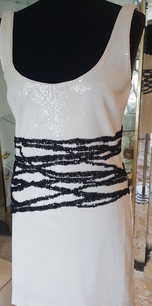 Ivory Sequins with black beads